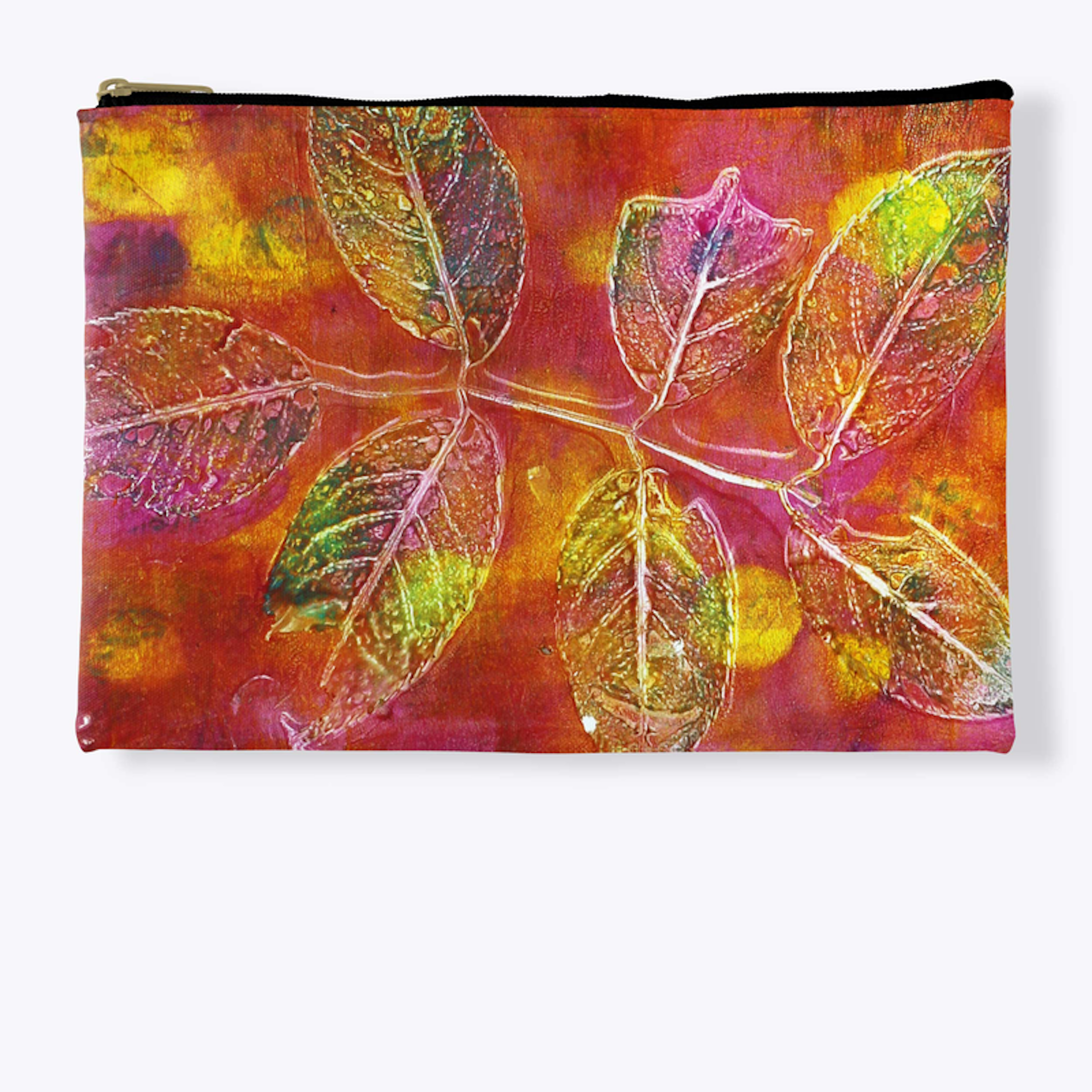Accessory Pouch Large - Rose Leaves